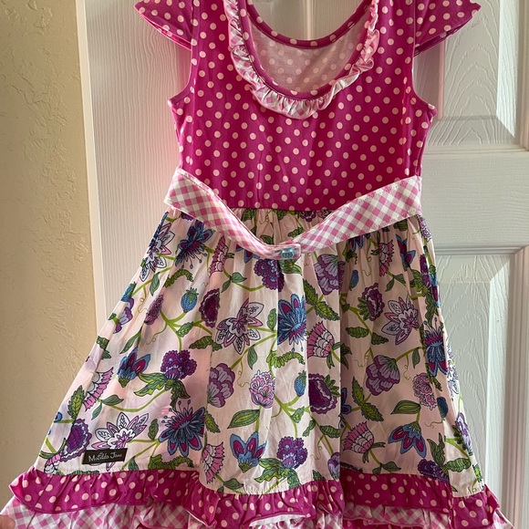 Matilda Jane Pink Polka Dot and Floral Dress - Picture 2 of 4
